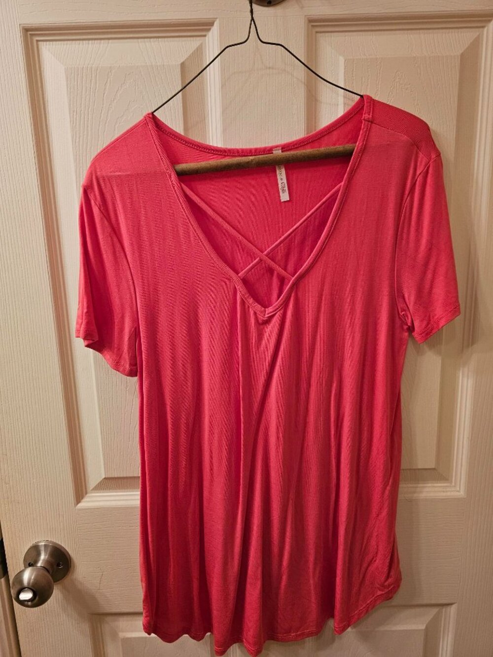 NWOT Lime n Chill Medium Coral Pink Blouse